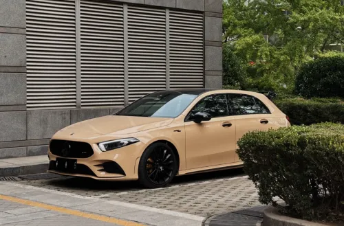  Super Gloss Sandstorm Yellow Desert Yellow Car Vinyl Wrap review 