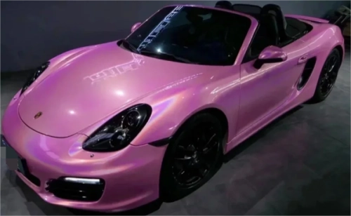 Rainbow Holographic Pink Car Vinyl Wrap review 