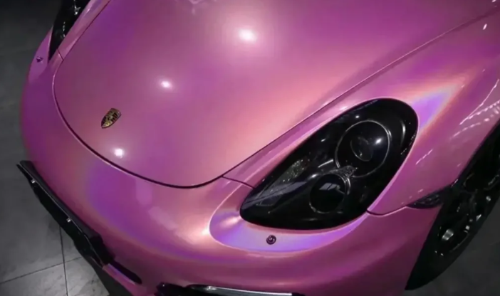 Rainbow Holographic Pink Car Vinyl Wrap review Carson Remlinger 02