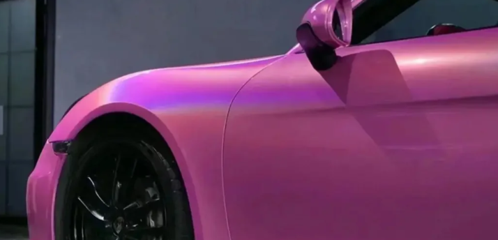 Rainbow Holographic Pink Car Vinyl Wrap review Carson Remlinger 03