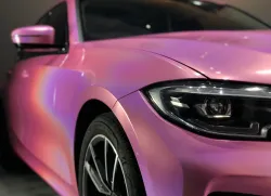 Rainbow Holographic Pink Car Vinyl Wrap review Tacromike 01