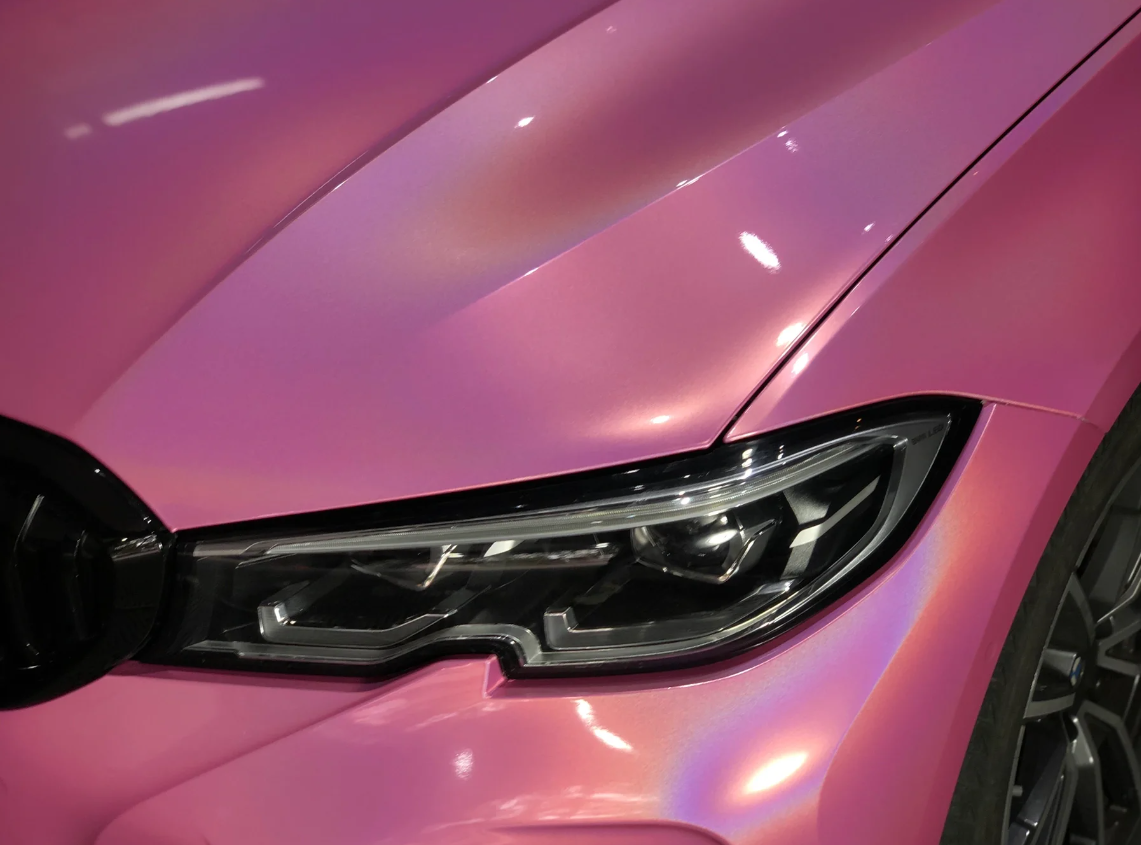 Rainbow Holographic Pink Car Vinyl Wrap review Tacromike 03