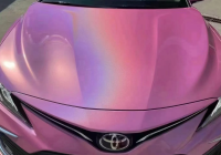 Rainbow Holographic Pink Car Vinyl Wrap review 3