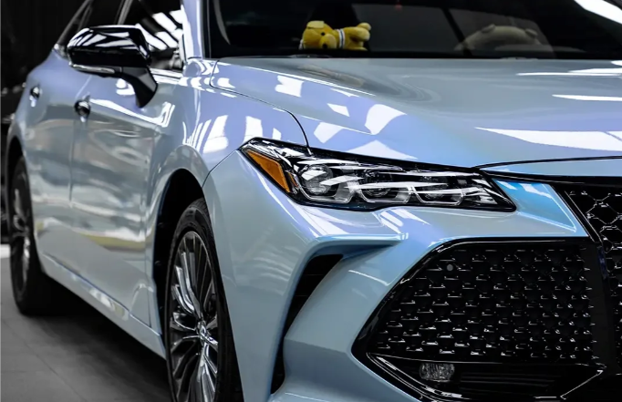 Gloss Diamond Gray Blue Car Vinyl Wrap review Trevor wallace