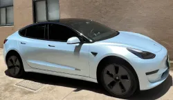 Super Gloss Macaron Blue Car Vinyl Wrap review ShankWA