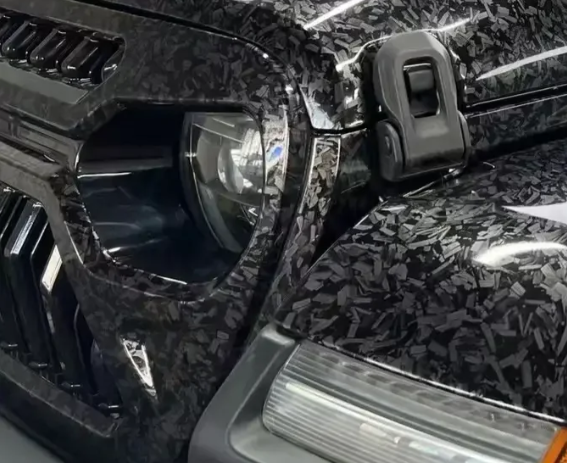 Gloss Black Forged Carbon Car Vinyl Wrap review 1