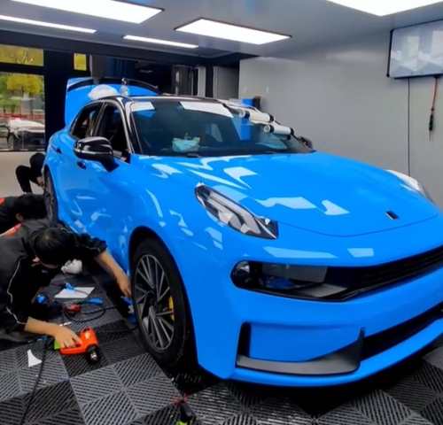 Gloss Crystal Blue Sky Car Vinyl Wrap review 