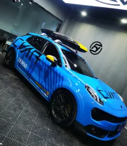 Gloss Crystal Blue Sky Car Vinyl Wrap review Zayn