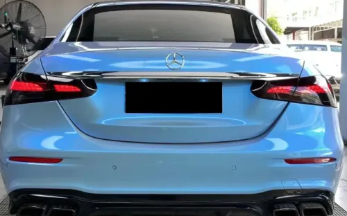 Gloss Diamond Gray Blue Car Vinyl Wrap review 