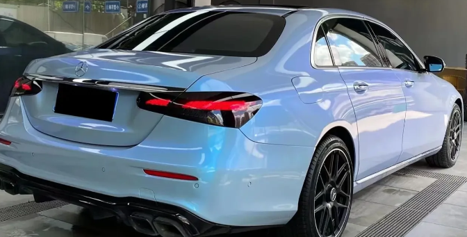 Gloss Diamond Gray Blue Car Vinyl Wrap review Rick 03