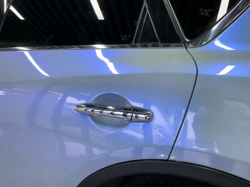 Gloss Diamond Gray Blue Car Vinyl Wrap review 