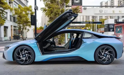 Gloss Diamond Gray Blue Car Vinyl Wrap review Rich_fg2
