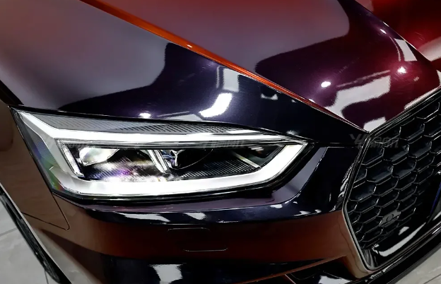 PET Gloss Shifting Red to Black Car Vinyl Wrap review 0