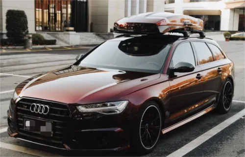 PET Gloss Shifting Red to Black Car Vinyl Wrap review 