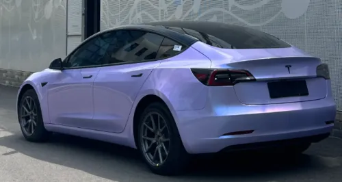 Twin-Color Silver Purple Car Vinyl Wrap  review 
