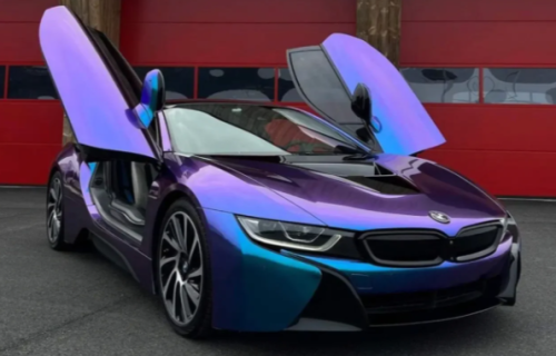Gloss Diamond Purple Blue Car Vinyl Wrap review 
