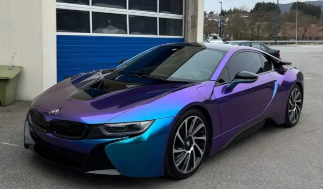 Gloss Diamond Purple Blue Car Vinyl Wrap review 1