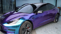 Gloss Diamond Purple Blue Car Vinyl Wrap review 0