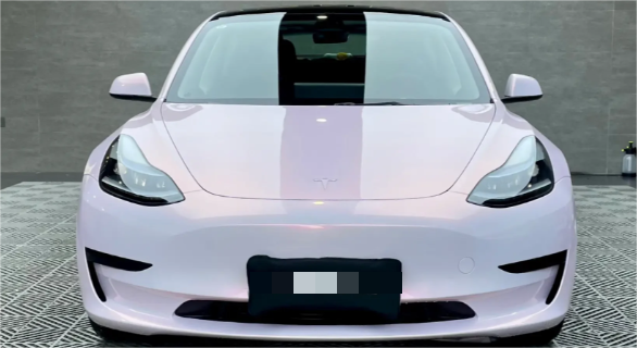 Gloss Metallic Pink to White Car Vinyl Wrap  review 1