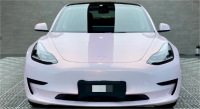 Gloss Metallic Pink to White Car Vinyl Wrap  review 1