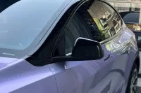 Twin-Color Silver Purple Car Vinyl Wrap  review 2