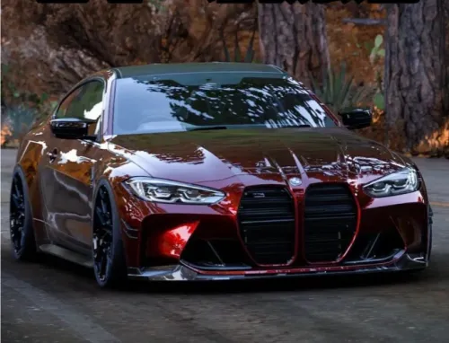 PET Gloss Shifting Red to Black Car Vinyl Wrap review 