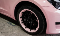 Super Gloss Pale Pink Car Vinyl Wrap review 1