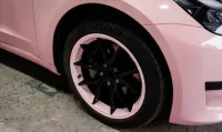 Super Gloss Pale Pink Car Vinyl Wrap review 1