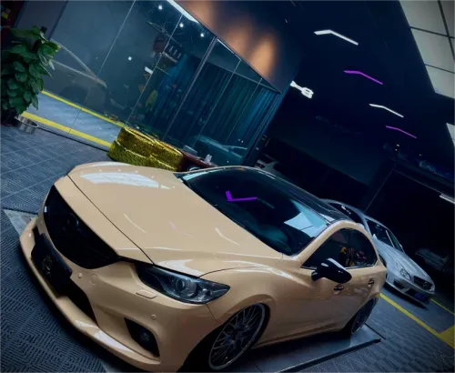  Super Gloss Sandstorm Yellow Desert Yellow Car Vinyl Wrap review 