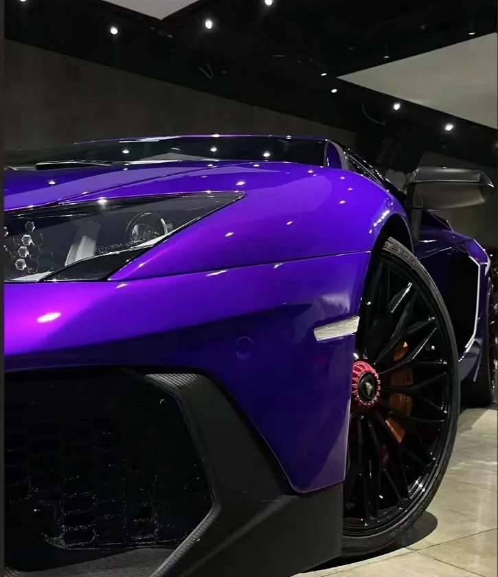 Gloss Metallic Plum Explosion Purple Car Vinyl Wrap review 1