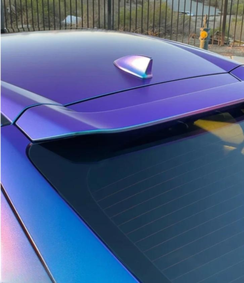 Gloss Diamond Purple Blue Car Vinyl Wrap review 