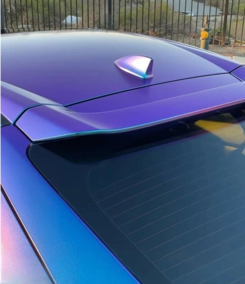 Gloss Diamond Purple Blue Car Vinyl Wrap review 