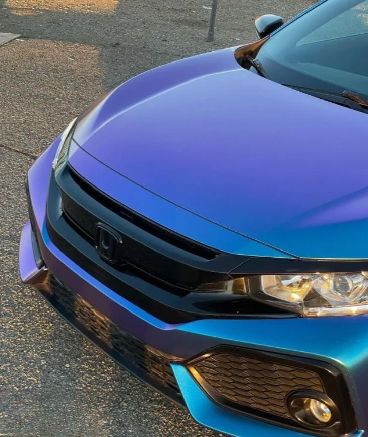 Gloss Diamond Purple Blue Car Vinyl Wrap review 4