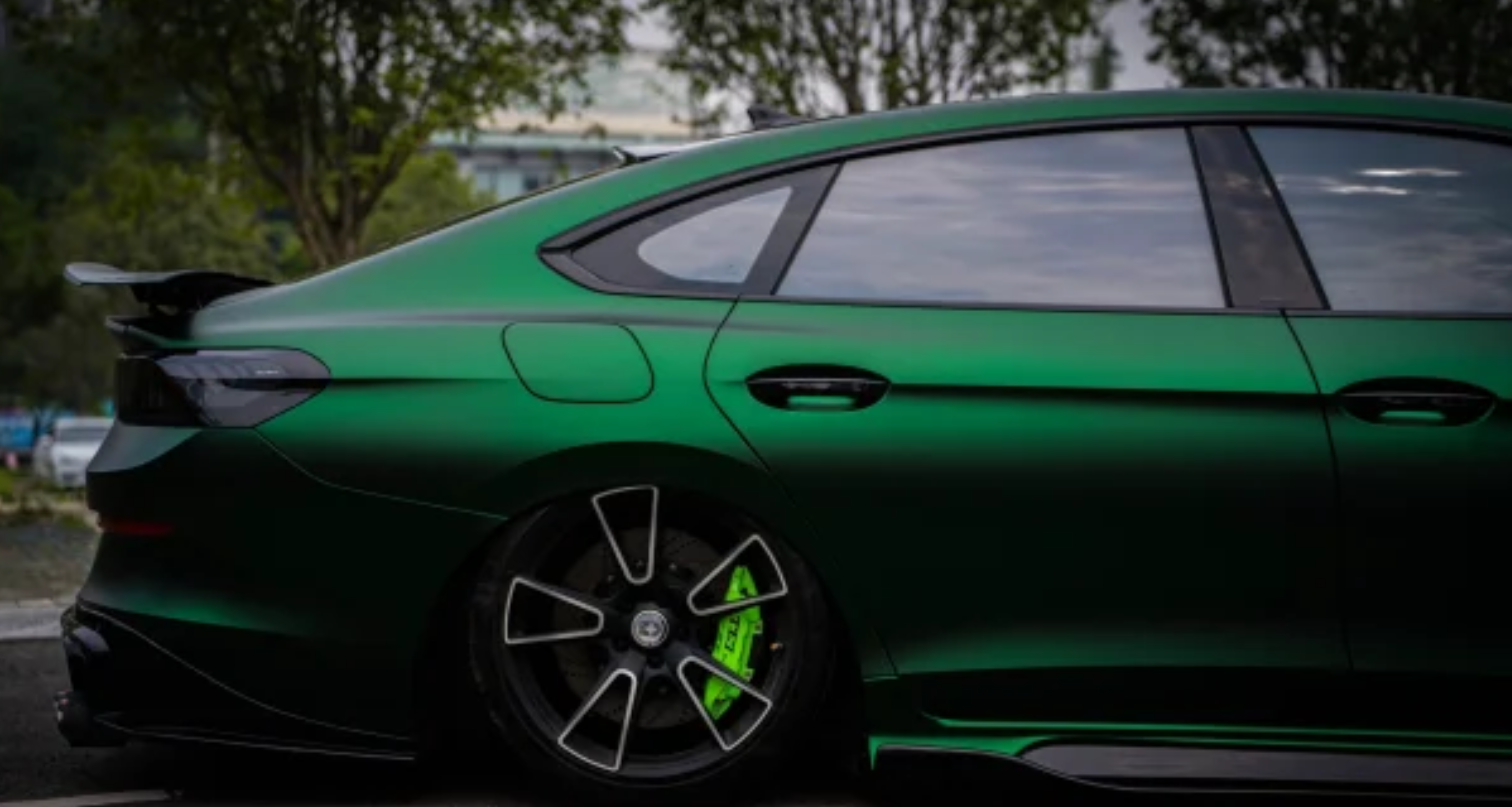 Super Matte Venom Green Car Vinyl Wrap review 2