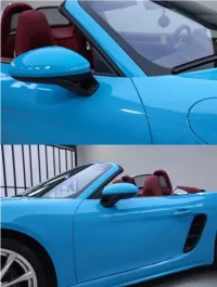 Gloss Crystal Blue Sky Car Vinyl Wrap review 1
