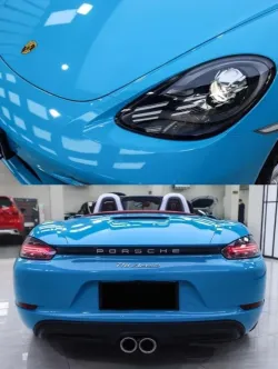 Gloss Crystal Blue Sky Car Vinyl Wrap review Javier mata 03