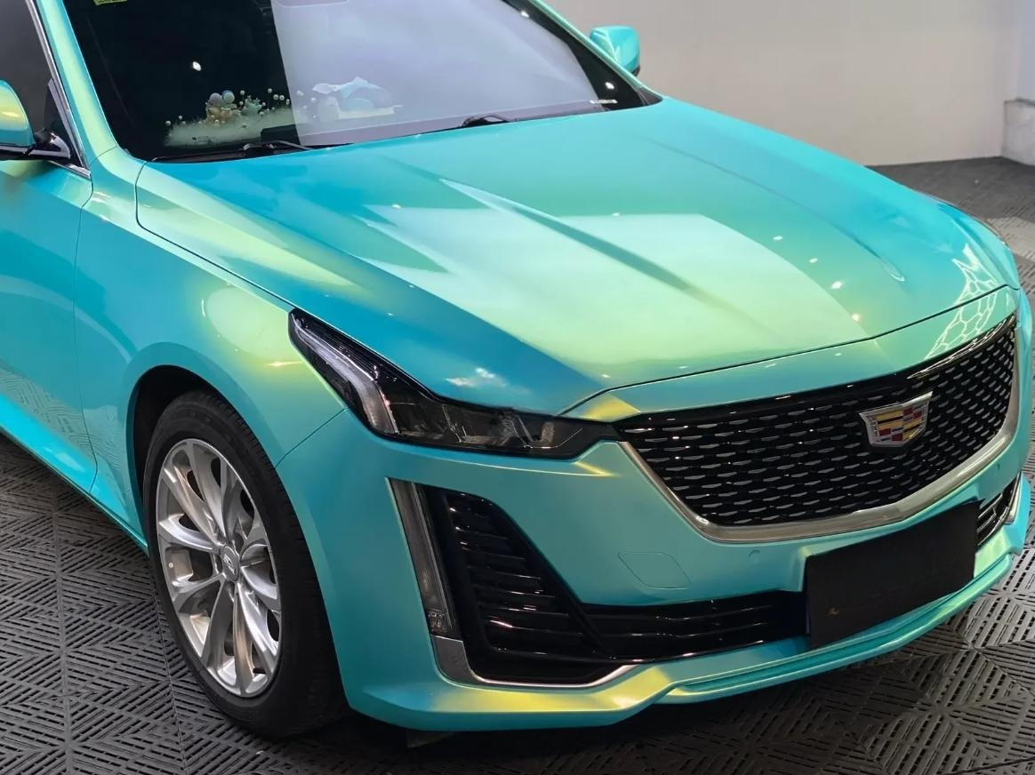  Metallic Neon Ice Blue Car Vinyl Wrap review SM 02