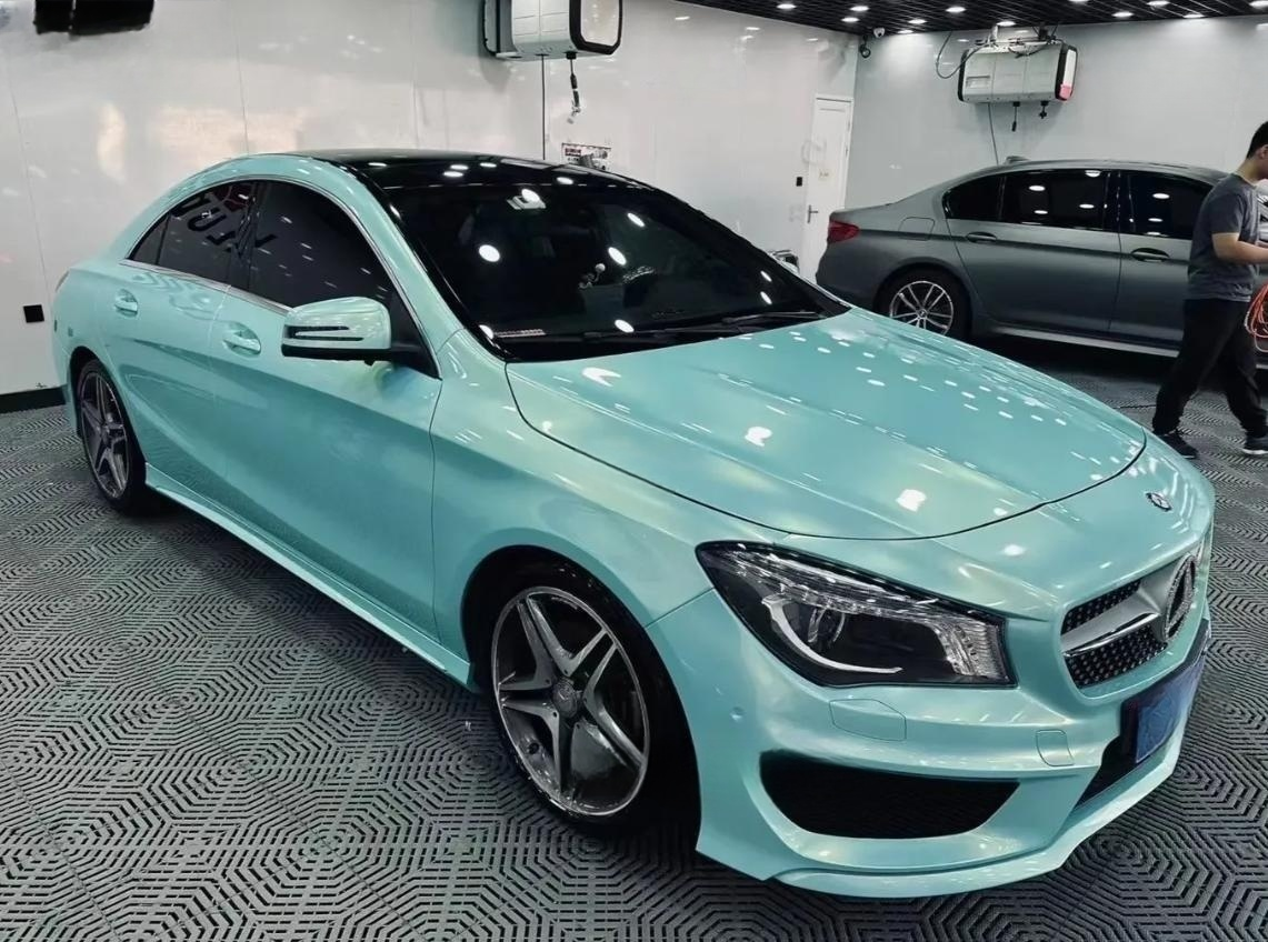  Metallic Neon Ice Blue Car Vinyl Wrap review Farhan 02