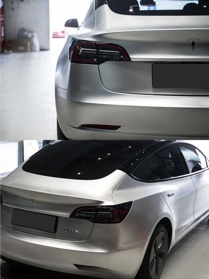 Matte Metallic Metal Silver Car Vinyl Wrap review Kris 01