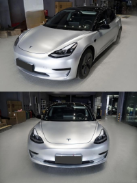 Matte Metallic Metal Silver Car Vinyl Wrap review 1