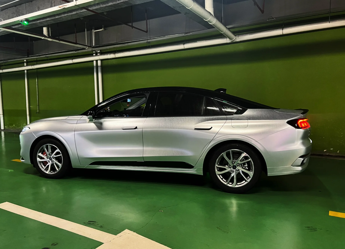 Matte Metallic Metal Silver Car Vinyl Wrap review Debbie J 01