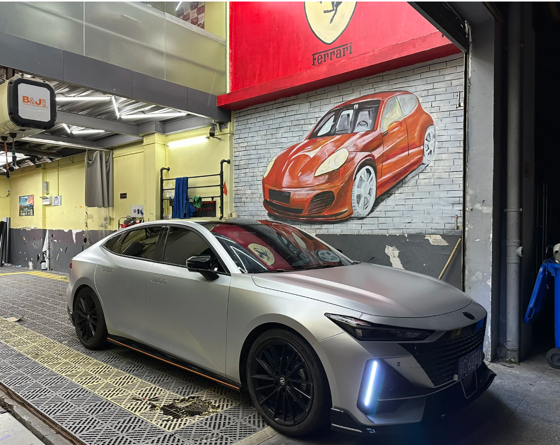 Matte Metallic Metal Silver Car Vinyl Wrap review Jay 01