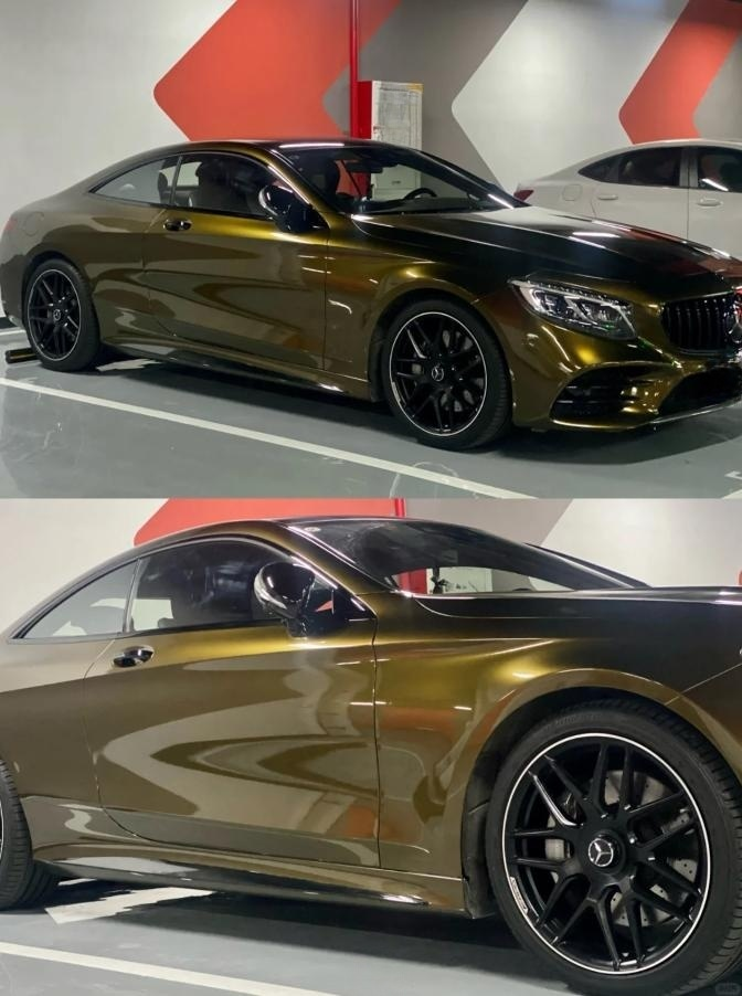 Gloss Metallic Midnight Gold Car Vinyl Wrap review 0