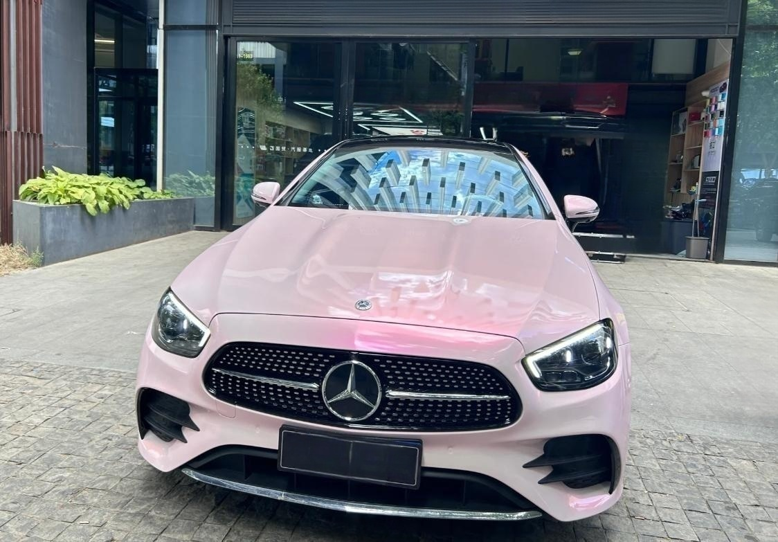 Gloss Metallic Pink to White Car Vinyl Wrap  review 1