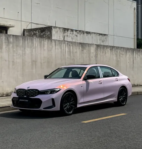  Gloss Metallic Pink to White Car Vinyl Wrap  review 