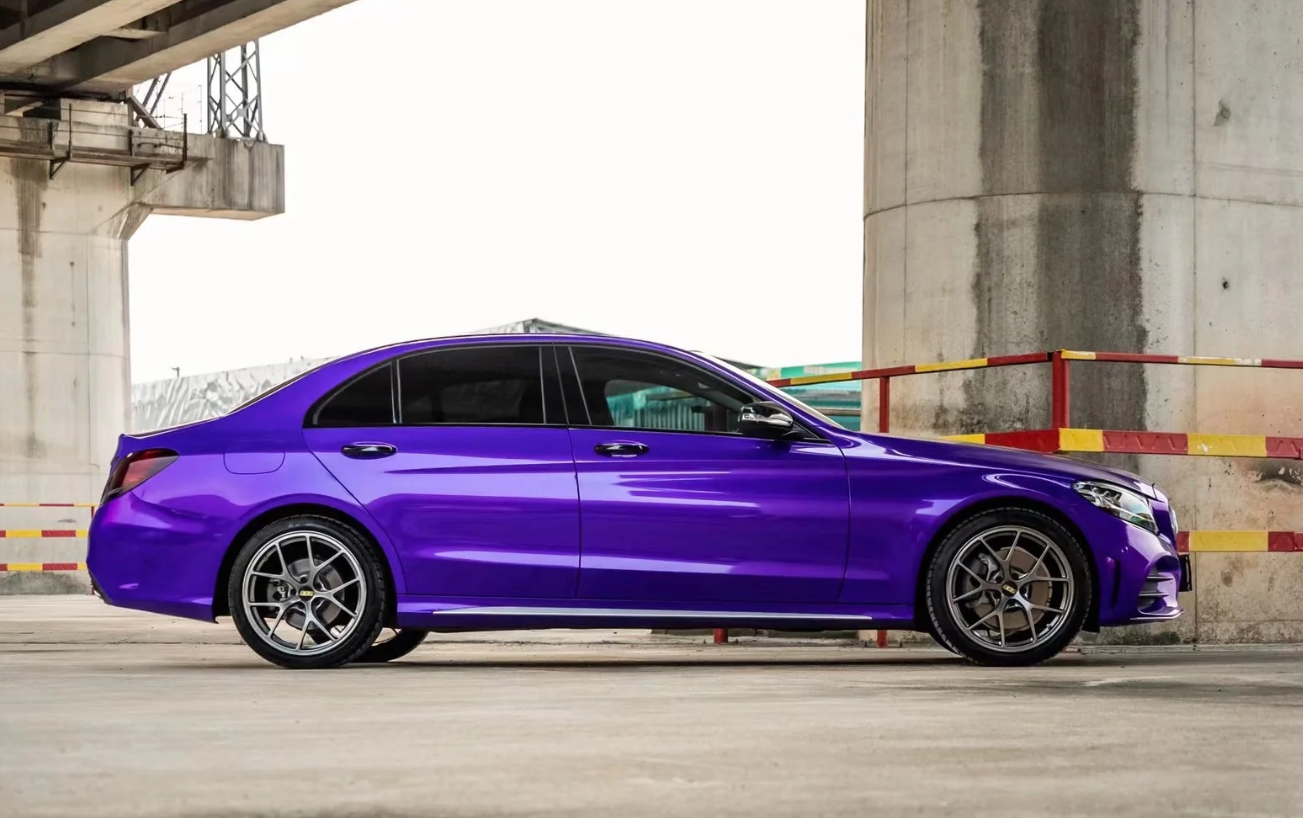 Gloss Metallic Plum Explosion Purple Car Vinyl Wrap review 1