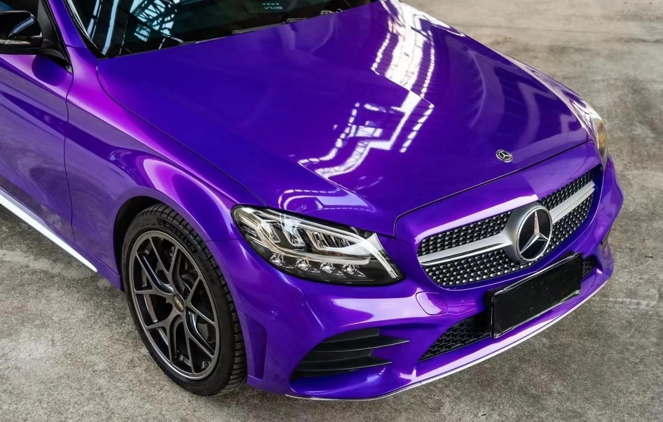 Gloss Metallic Plum Explosion Purple Car Vinyl Wrap review 2