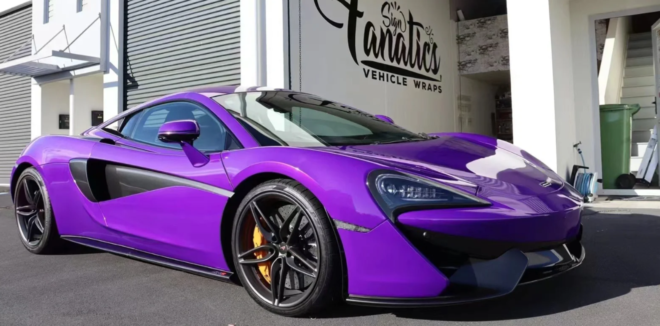 Gloss Metallic Plum Explosion Purple Car Vinyl Wrap review 2