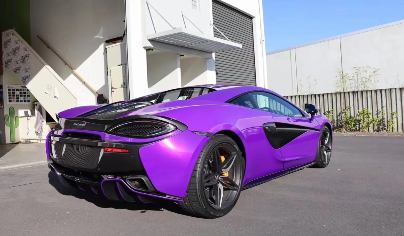 Gloss Metallic Plum Explosion Purple Car Vinyl Wrap review 3