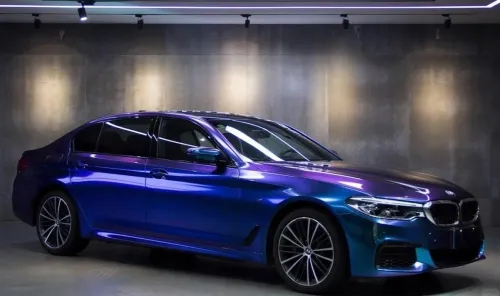 Gloss Diamond Purple Blue Car Vinyl Wrap review 